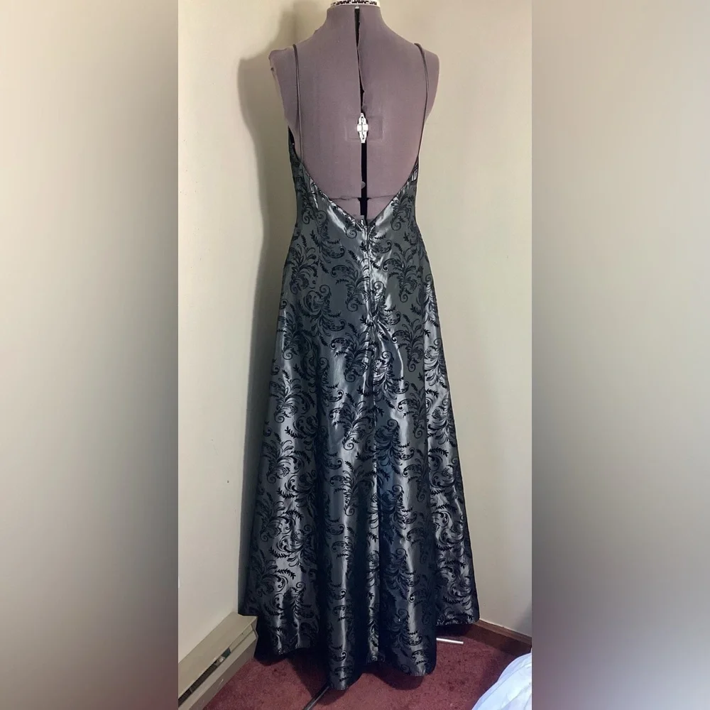 Vintage Gothic Maxi Dress 90s Y2K Witchy Prom Gown Size 8 - Picture 5 of 17